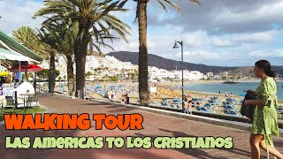 🔴Playa de las Americas to Los Cristianos TENERIFE SPAIN BEST Walking Tour [upl. by Aivizt]