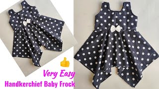 23 Handkerchief Baby Frock cutting and stitching  Baby Frock cutting and stitching [upl. by Anailuj679]