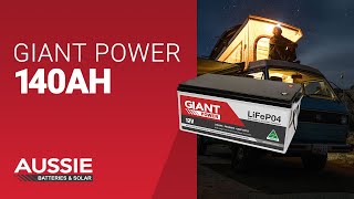 Giant 140AH 12V Lithium Deep Cycle Battery [upl. by Ahar]