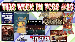 This Week in TCGS 23  Lorcana Reprint  Van Gogh Pikachu  MTG Jurassic Park  KeyForge Menagerie [upl. by Akinom]