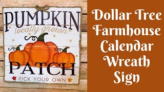 DOLLAR TREE FARM FRESH CALENDAR CHRISTMAS CRAFT 2021  CHECK OUT MY WIRE BRUSH TREE DT SIGN [upl. by Aekin]