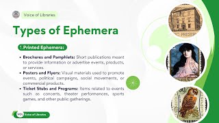 Tpyes of Ephemera Materials [upl. by Piane]