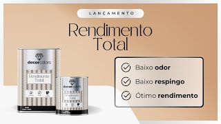 LANÇAMENTO Rendimento Total Decor Colors [upl. by Ambros]