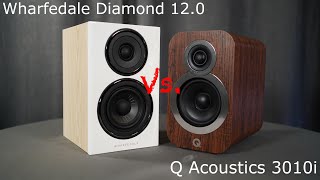 Wharfedale Diamond 12 vs Q Acoustics 3010i [upl. by Ahsinawt]