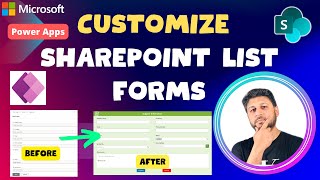 Customize SharePoint List Forms With Power Apps  Beginners Tutorial [upl. by Alie277]