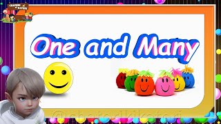 Use of One and Many  English Speaking Practice  Preschool  Chatori Ki Katori [upl. by Magdaia930]