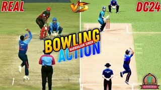 Bowling Action Comparison Video 🔥Harbhajan singh🌪 Real vs Dream cricket vs Real cricket24 cricket [upl. by Nnav108]