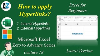 18 Internal amp External Hyperlinks  MS Excel Free Course in UrduHindi excel learning teacher [upl. by Selda207]