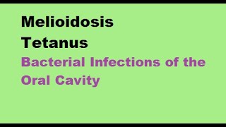 Melioidosis Tetanus [upl. by Ellerret]