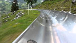 Pfingstegg Sommerrodelbahn Fahrt mit Unfall  Toboggan run with accident [upl. by Ulric287]