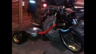 EPIC GAS POWERED DRIFT TRIKE fist test [upl. by Hamehseer]