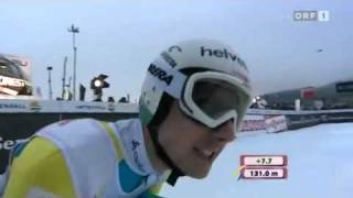 Simon Ammann Garmisch Partenkirchen 2011 131m ORF [upl. by Airekat]