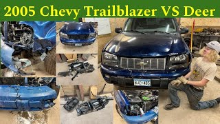 2005 Chevy Trailblazer front end repair suv vs deer [upl. by Sammy]