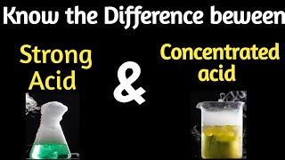 Strong acid vs Concentrated acid vs Dilute acid  Acid Base amp Salt class 10th Science [upl. by Dylan223]