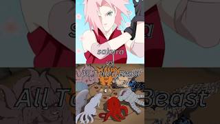 Sakura vs All Tailed Beastanimenaruto [upl. by Schacker]