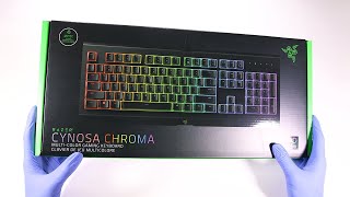 Razer Cynosa Chroma Gaming Keyboard Unboxing  Bonus Box  ASMR [upl. by Leod421]