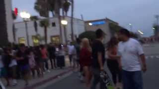 Riots after US Open in Huntington Beach CA [upl. by Rees]