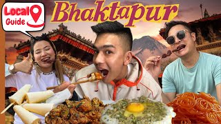 Bhaktapur Food Hunt with MrFoodieNepal  Foodventures Ep 7  ft Ama Ko Bara  Local Stick Foods [upl. by Vidda777]