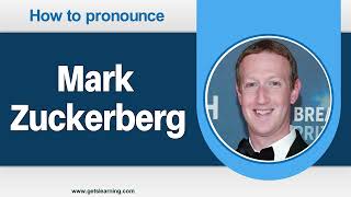 How to Pronounce Mark Zuckerberg in English Correctly [upl. by Mailliwnhoj]