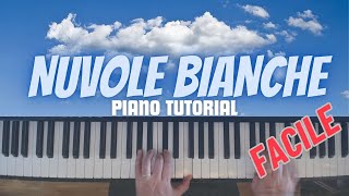 Nuvole Bianche versione facilitata con spartito  Piano Tutorial [upl. by Siraj529]