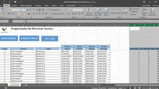 ✅ MACRO PARA PROGRAMACION TURNOS TECNICOS [upl. by Jabon]