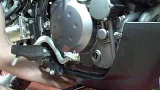 Motorcycle Repair How to change the oil and oil filter on a 2009 Kawasaki KLR 650 [upl. by Enaasiali]