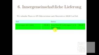 6 Buchung innergemeinschaftliche Lieferung [upl. by Nediarb250]