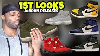 Jordan Releases 3 New Jordan 1s amp 2 New Jordan 11s Jordan 4 Single Day Info Release [upl. by Suoivatco]