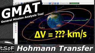 Solving a Hohmann Transfer Problem using GMAT NASAs General Mission Analysis Tool [upl. by Hoisch236]