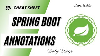 Interview QA  40 Spring amp Spring Boot Annotations Everyone Should Know  JavaTechie [upl. by Jacquenette]