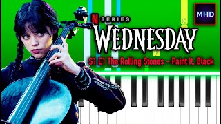 Wednesday Plays The Cello  Piano Tutorial BEGINNER PLAYABLE  FREE SHEETS [upl. by Amees150]