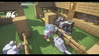 minecraft sinh tồn 6  bạn đồng hành đầu tiên và phi vụ chăn bò MINECRAFT [upl. by Nettle]