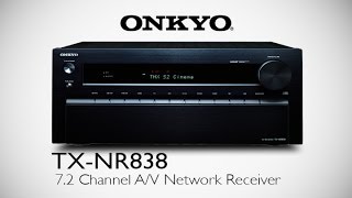 ONKYO  TXNR838 Network AV Receiver [upl. by Ahsikal975]