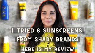 I TRIED 8 SUNSCREENS FROM SO CALLED SHADY BRANDS amp HERES MY REVIEW [upl. by Horne]