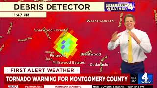 Tornado Coverage 12923  WSMV Nashville Part 2 [upl. by Ballou]