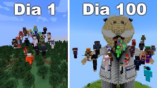 Esto Hacen mis Subs en 100 Días con Creativo en Minecraft 2da Edición [upl. by Annissa]