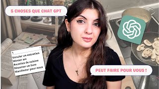 5 CHOSES incontournables que ChatGPT peut faire pour vous [upl. by Kassey448]