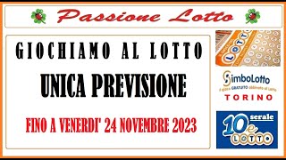 Simbolotto 105  Vi aggiorno sulle previsioni gratuite per giovedi 23 nov Combinazione al serale [upl. by Aretse253]