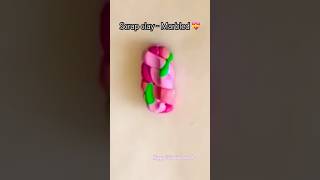 Scrap Clay  Marbling  Just a Beautiful 💝Heart  DIY Clay Charms [upl. by Ennylhsa]