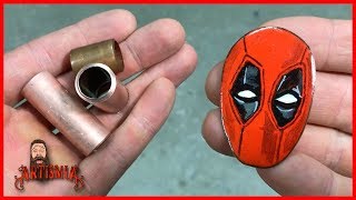 HOW TO MAKE A DEADPOOL COPPER ENAMEL PIN [upl. by Chuck]