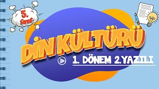 5  Sınıf 1 Dönem 2 Yazılı Hazırlık I Din Kültürü ve Ahlak Bilgisi [upl. by Emlin]