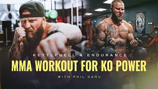 MMA Kettlebell Workout for KO Power amp Endurance [upl. by Redyr145]