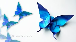 How to Fold an Origami Butterfly  Mariposa UPDATED VERSION Actualizada [upl. by Eerehs64]