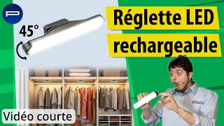 Réglette LED 180 lm orientable et rechargeable  24 cm Lunartec PEARLTVFR [upl. by Engelbert]