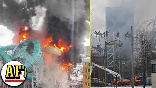 Lisebergs nya vattenpark totalförstörd i storbrand [upl. by Liagibba]