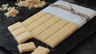 Cómo hacer chocolate blanco casero sin lactosa o vegano [upl. by Sacrod]