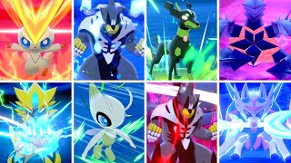 Pokémon Sword amp Shield  All Legendary Pokémon Signature Moves Crown Tundra [upl. by Nylyaj]