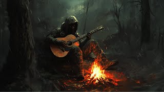 4 Hours of Post Apocalyptic Acoustic Guitar STALKERMetro Inspired with campfire ambience [upl. by Eerdua]