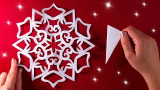 Cómo hacer un copo de nieve de papel fácil y rápidamente tutorial de manualidades de papel [upl. by Shaner]