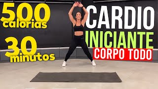 CARDIO para INICIANTES  30MIN  Queime 500 calorias  Corpo Todo [upl. by Sapowith463]